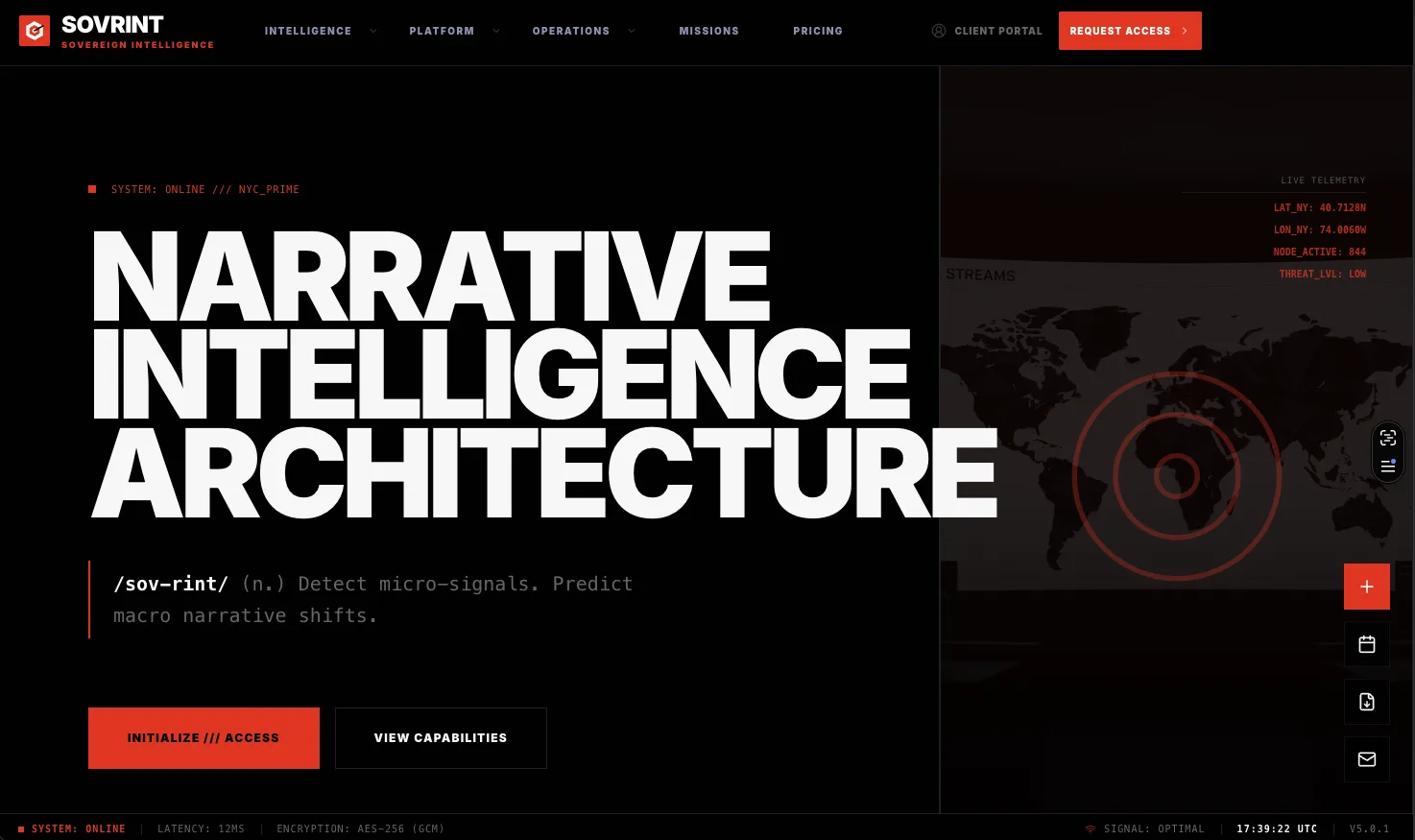 SOVRINT website screenshot