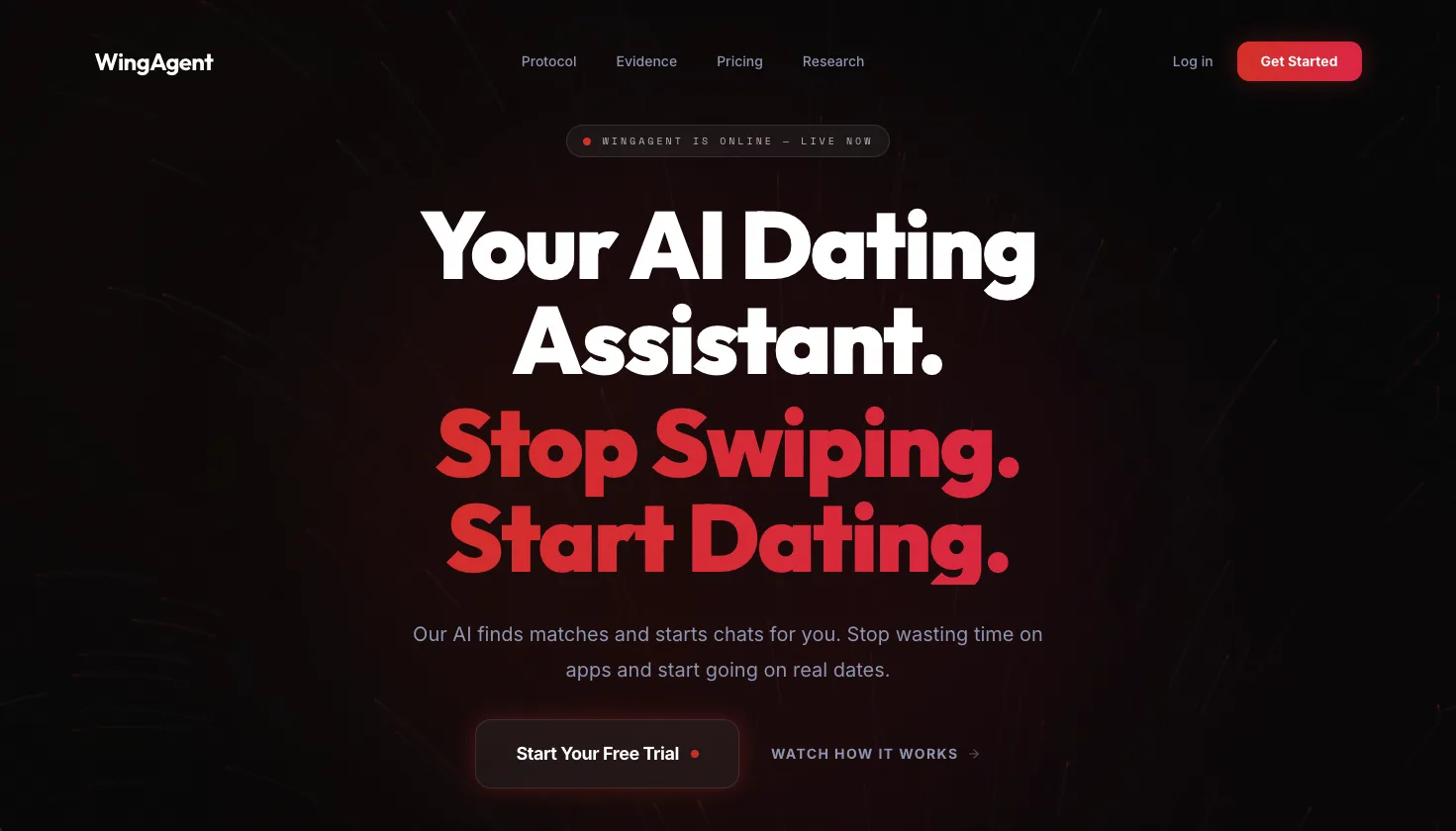 WingAgent website screenshot